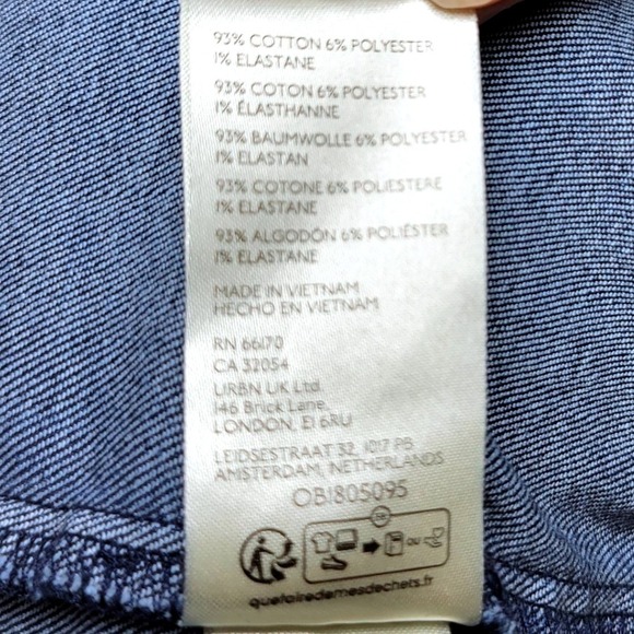 Free People Amber Button-Up Denim Mini Dress Size 2 Western Utility Chic - Picture 6 of 12